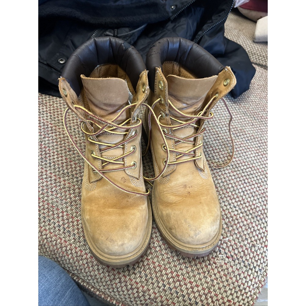 Timberland 12909 Wheat Nubuck Premium Waterproof Mens Boots Sz 6 M 8 Women 39